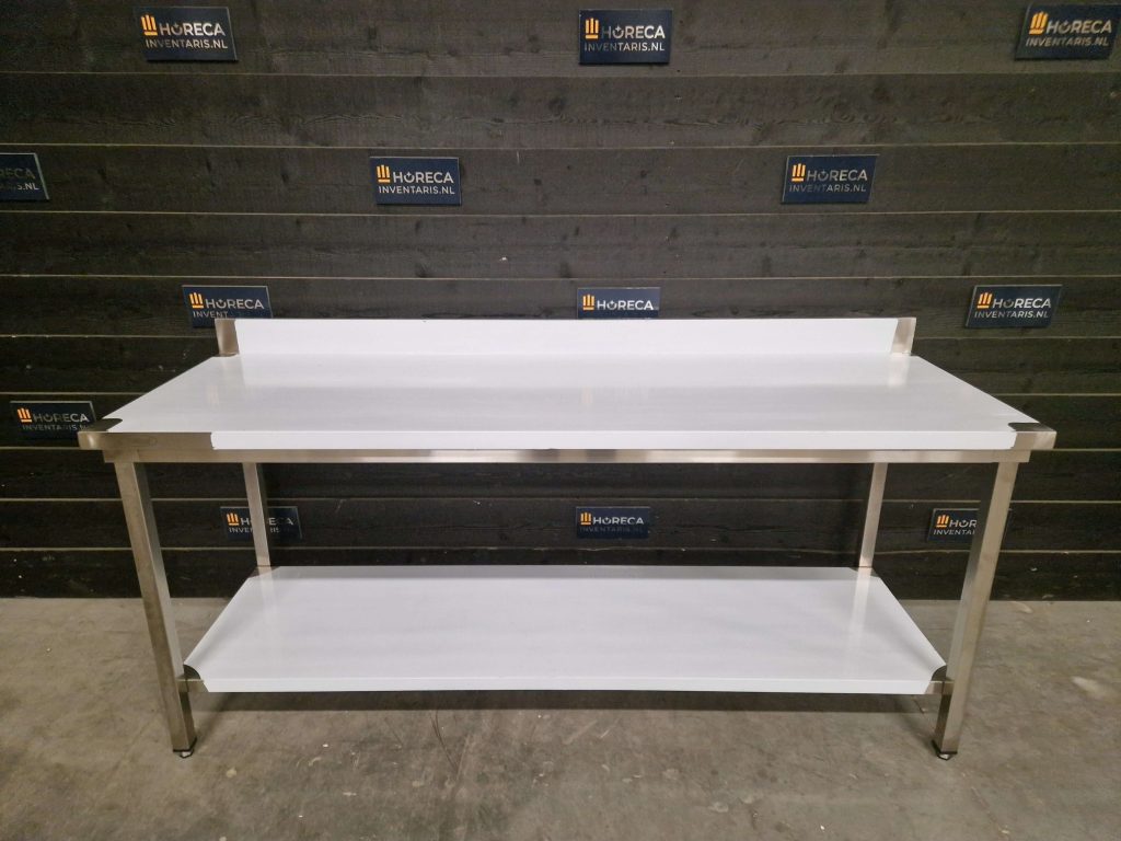 werktafel | bodemschap | spatrand | rvs | 120x70 cm