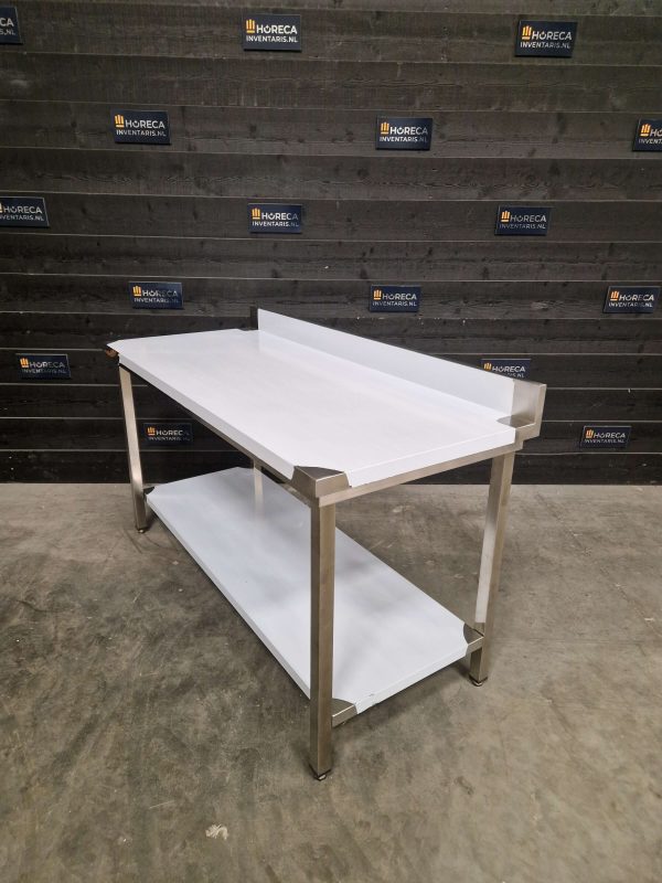 werktafel | bodemschap | spatrand | rvs | 120x70 cm