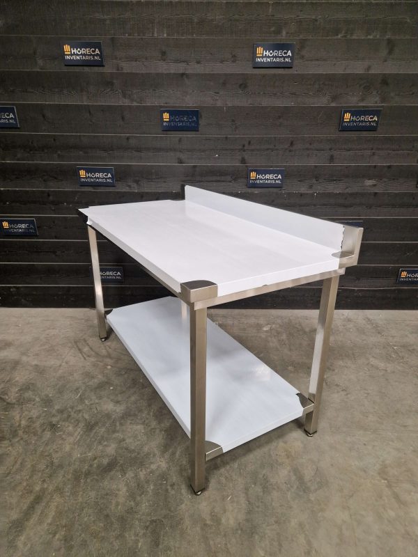 werktafel | bodemschap | spatrand | rvs | 120x70 cm