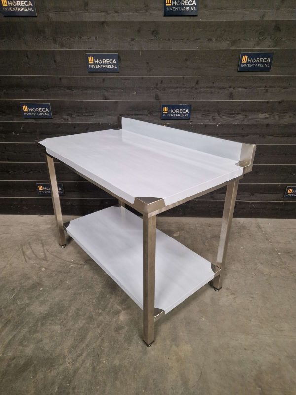 werktafel | bodemschap | spatrand | rvs | 120x70 cm