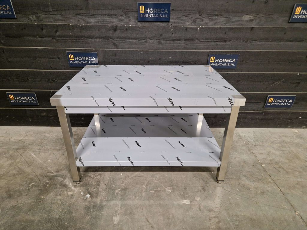 werktafel | bodemschap | laag model | rvs | 140x70 cm