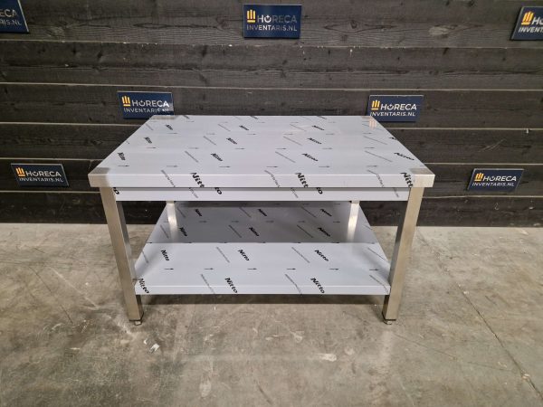 werktafel | bodemschap | laag model | rvs | 140x70 cm