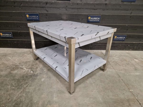 werktafel | bodemschap | laag model | rvs | 140x70 cm