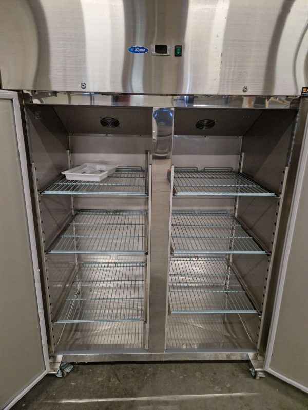 maxima koelkast | dubbeldeurs koeling | verrijdbaar | rvs | 1200 liter
