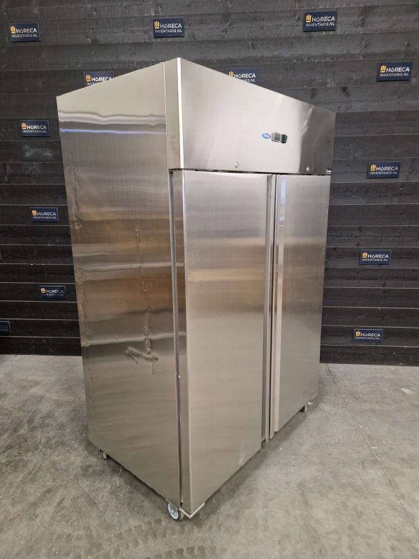 maxima koelkast | dubbeldeurs koeling | verrijdbaar | rvs | 1200 liter