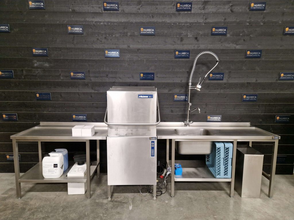 rhima vaatwasser | doorschuifvaatwasser | aan en afvoertafel | wd7 | 400v