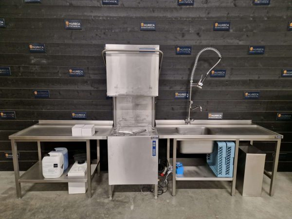 rhima vaatwasser | doorschuifvaatwasser | aan en afvoertafel | wd7 | 400v