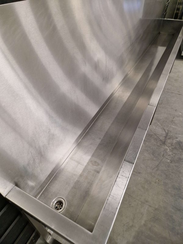 wastafel voor voorlader | enkele wasbak | rvs | 120 cm