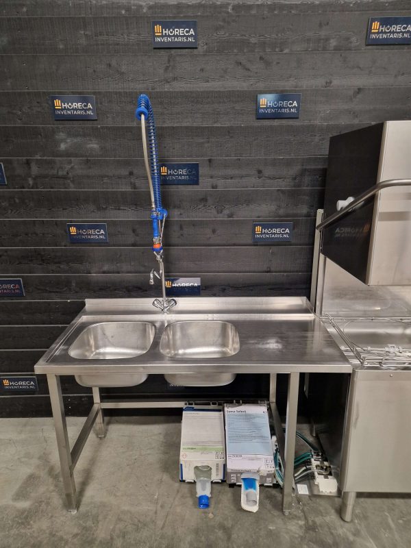 dexion vaatwasser | doorschuifvaatwasser | aan en afvoertafel | 400v | gl72dx