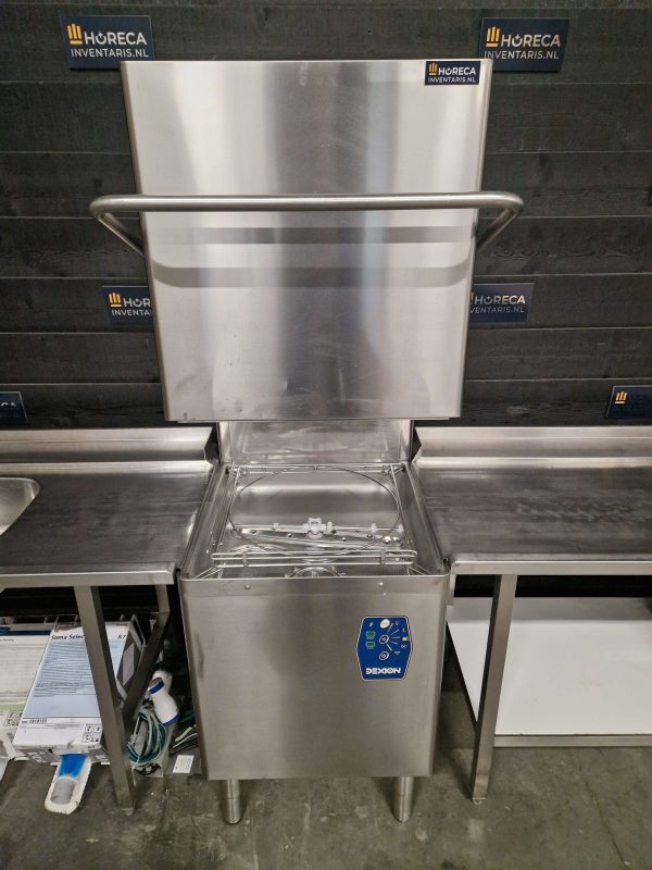 dexion vaatwasser | doorschuifvaatwasser | aan en afvoertafel | 400v | gl72dx