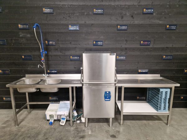 dexion vaatwasser | doorschuifvaatwasser | aan en afvoertafel | 400v | gl72dx