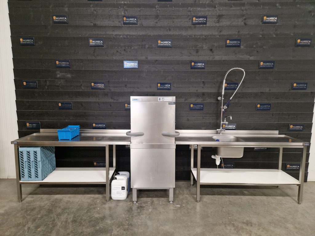 winterhalter vaatwasser | doorschuifvaatwasser | aan en afvoertafel | 400v | gs502