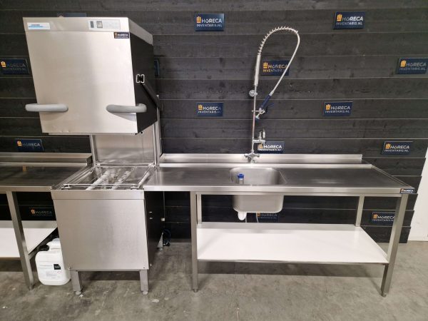 winterhalter vaatwasser | doorschuifvaatwasser | aan en afvoertafel | 400v | gs502