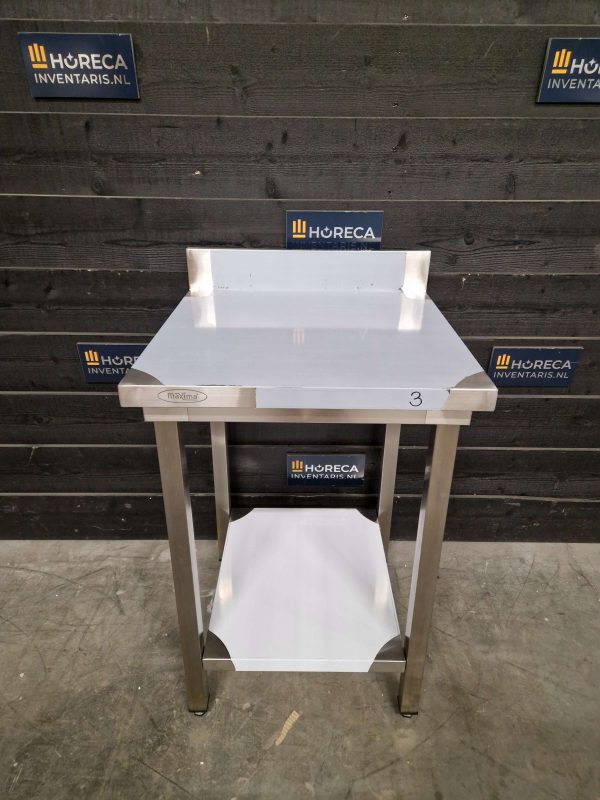 werktafel | maxima | opstaande rand | rvs | 140x70 cm