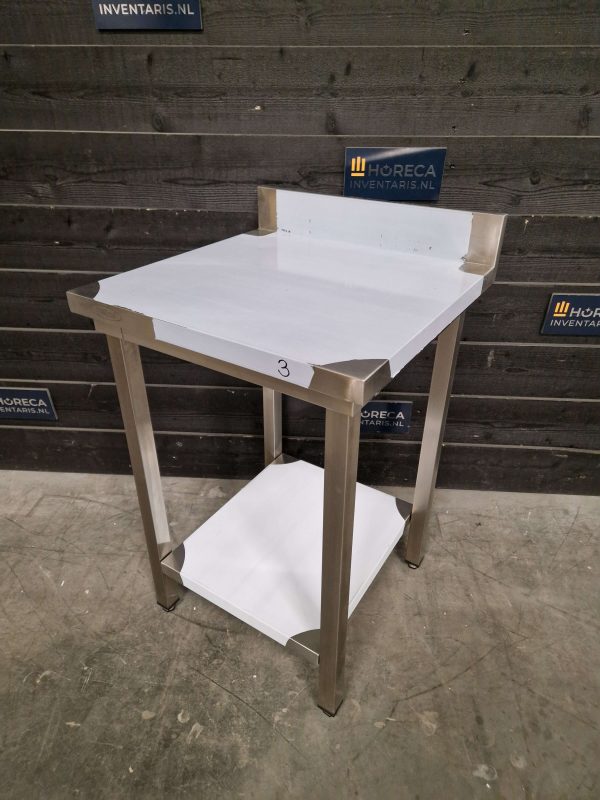 werktafel | maxima | opstaande rand | rvs | 140x70 cm