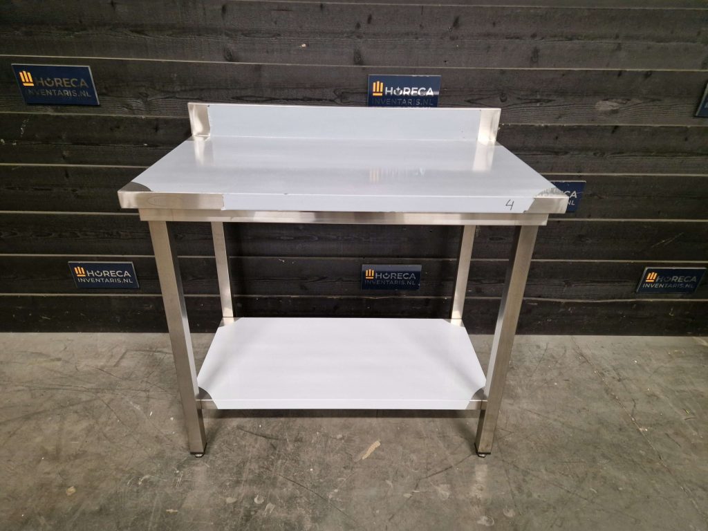werktafel | maxima | opstaande rand | rvs | 140x70 cm