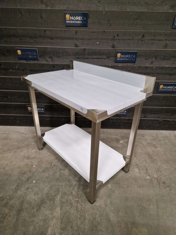 werktafel | maxima | opstaande rand | rvs | 140x70 cm