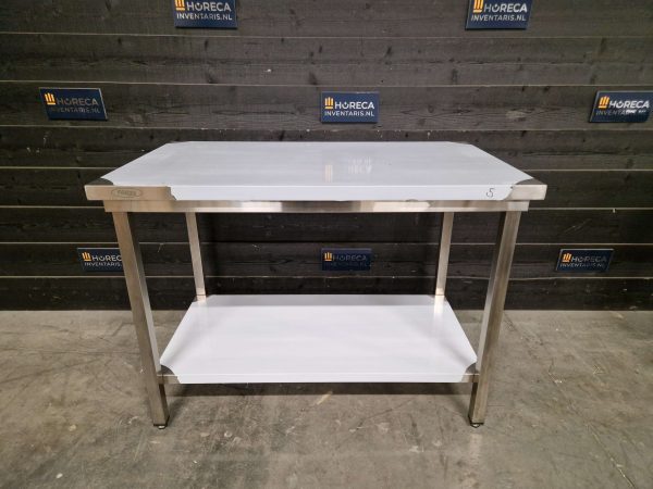 werktafel | maxima | opstaande rand | rvs | 140x70 cm