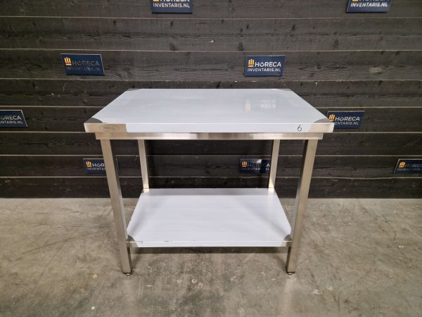 werktafel | maxima | opstaande rand | rvs | 140x70 cm