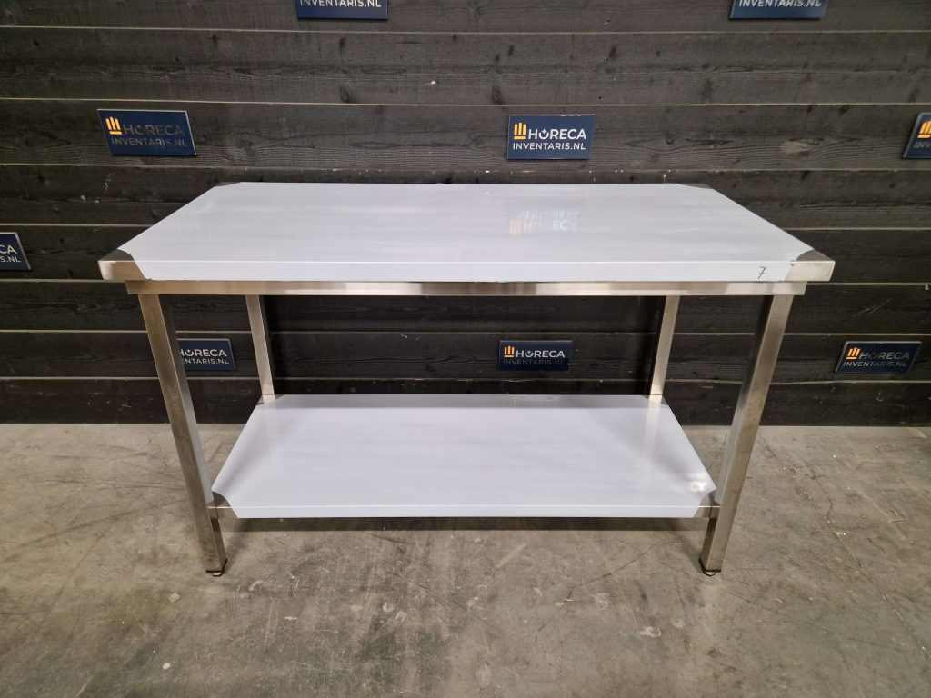 werktafel | maxima | opstaande rand | rvs | 140x70 cm