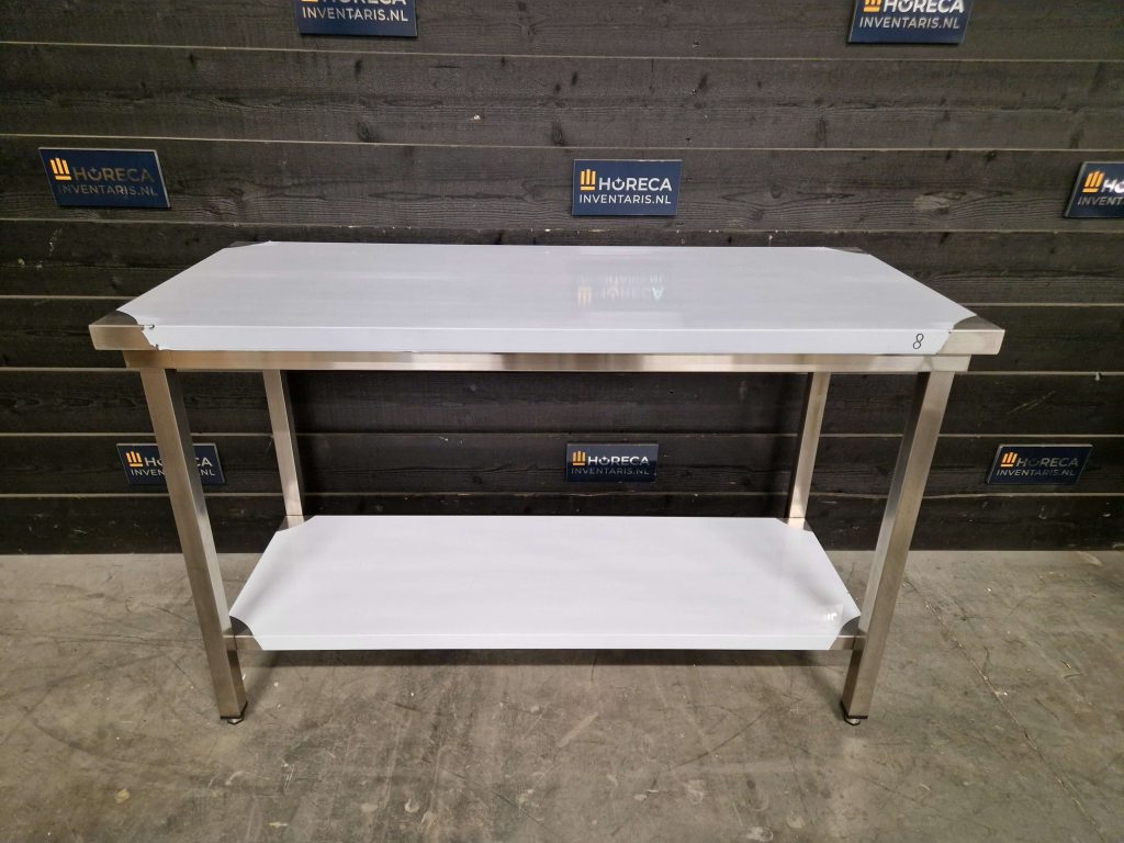 werktafel | maxima | opstaande rand | rvs | 140x70 cm