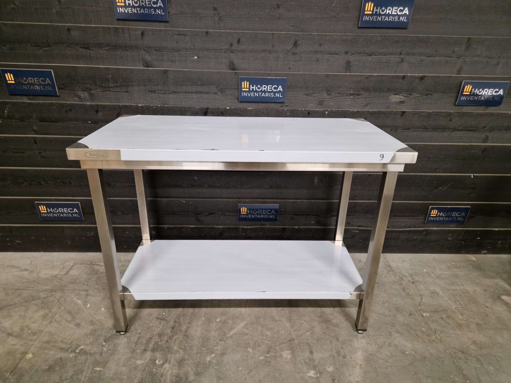 werktafel | maxima | opstaande rand | rvs | 140x70 cm