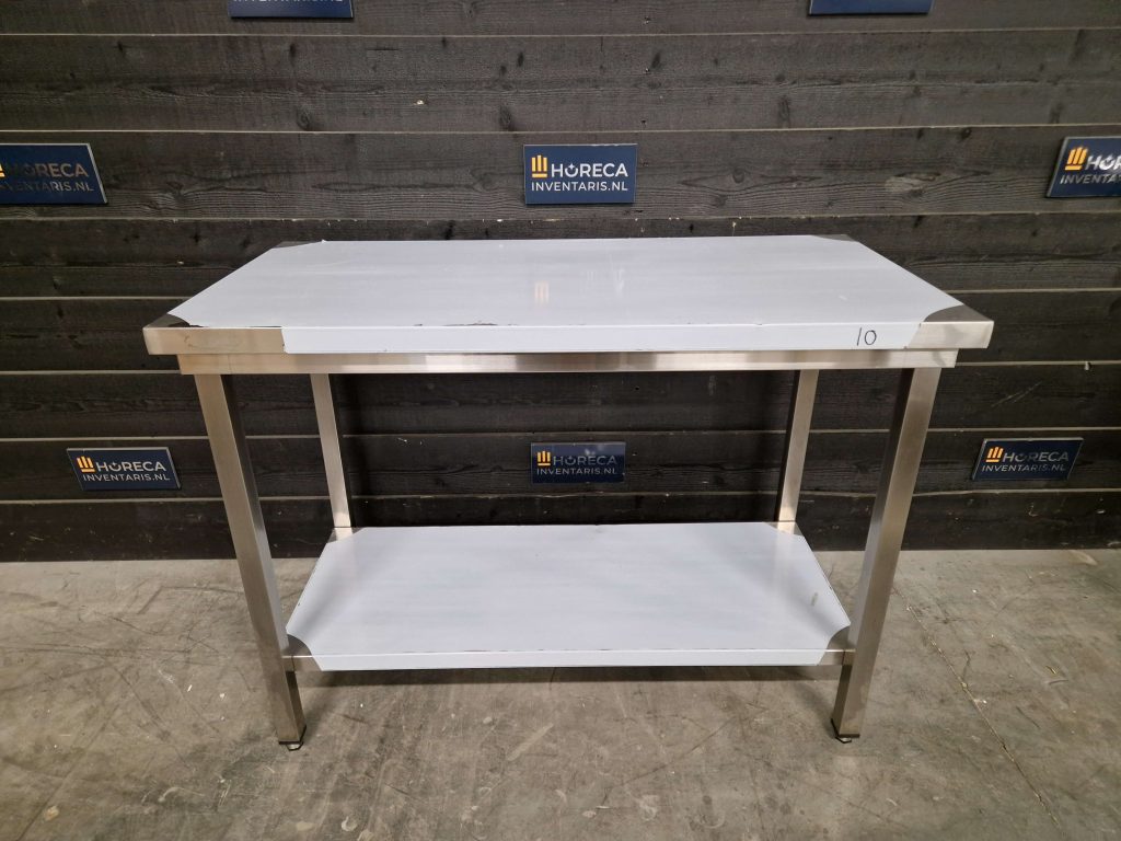 werktafel | maxima | opstaande rand | rvs | 140x70 cm