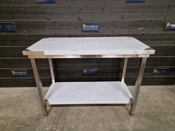 werktafel | maxima | opstaande rand | rvs | 140x70 cm
