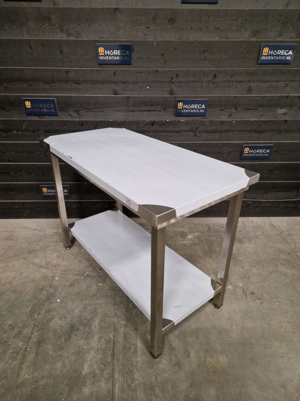 werktafel | maxima | opstaande rand | rvs | 140x70 cm