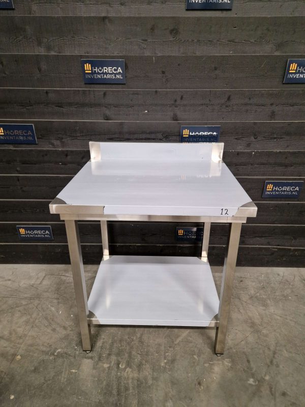werktafel | maxima | opstaande rand | rvs | 140x70 cm