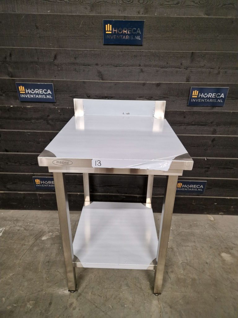 werktafel | maxima | opstaande rand | rvs | 140x70 cm