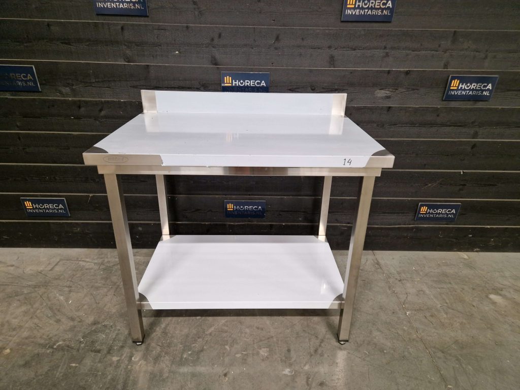 werktafel | maxima | opstaande rand | rvs | 140x70 cm