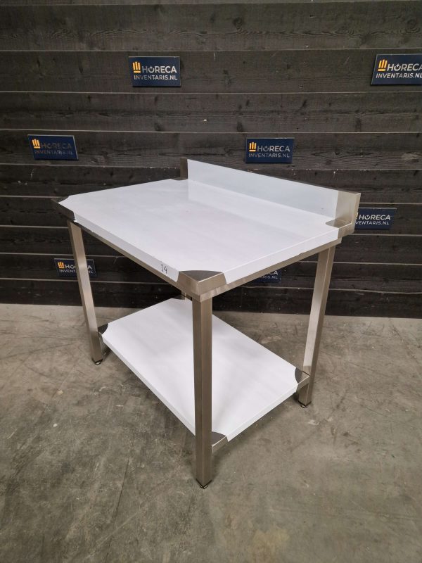 werktafel | maxima | opstaande rand | rvs | 140x70 cm