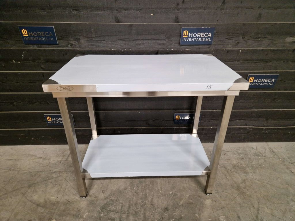 werktafel | maxima | opstaande rand | rvs | 140x70 cm
