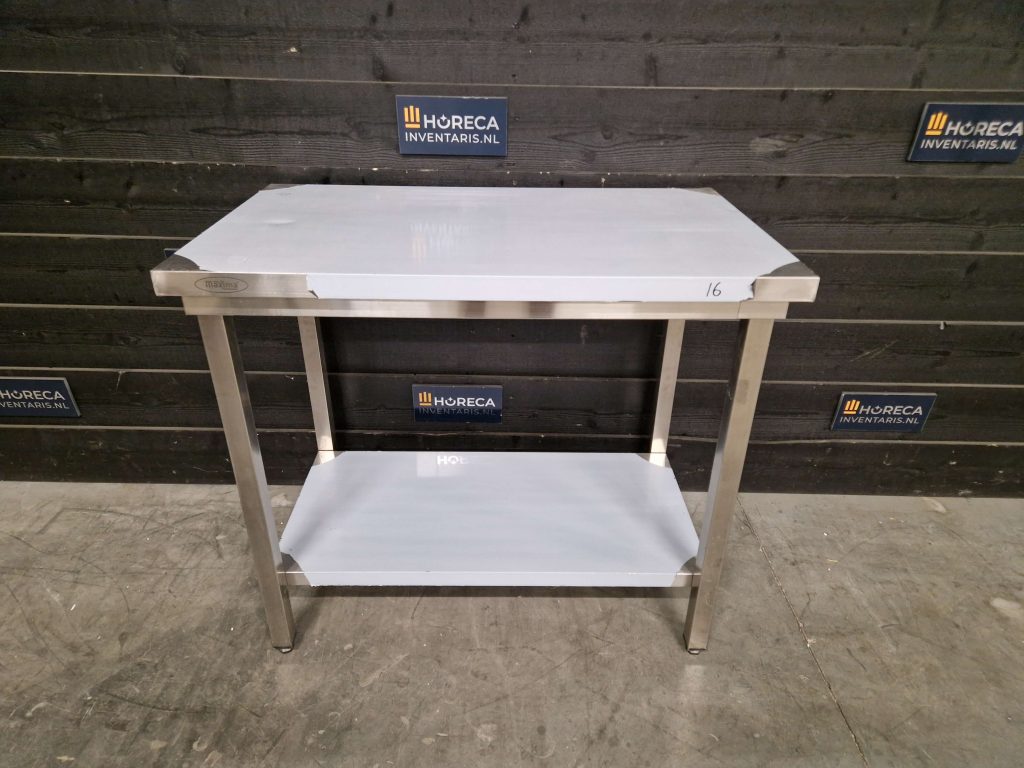werktafel | maxima | opstaande rand | rvs | 140x70 cm