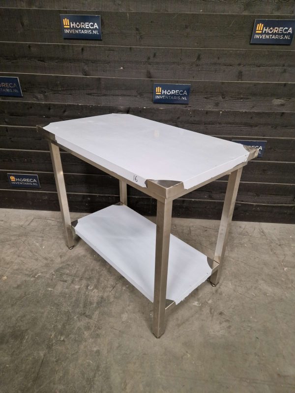 werktafel | maxima | opstaande rand | rvs | 140x70 cm