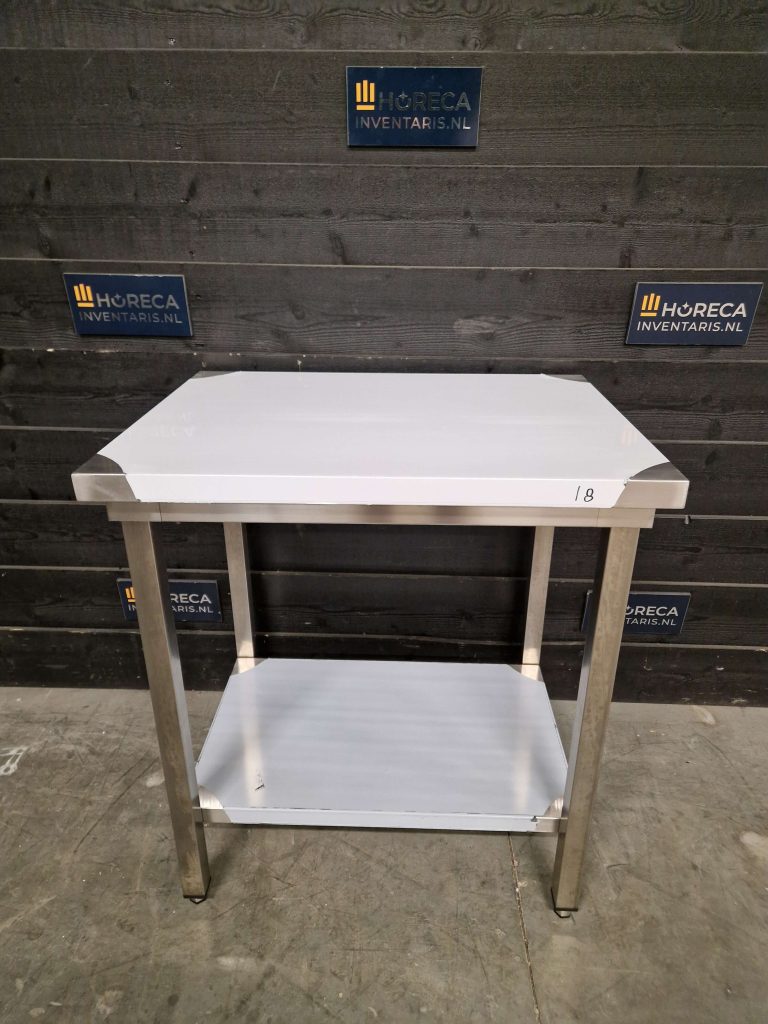 werktafel | maxima | opstaande rand | rvs | 140x70 cm