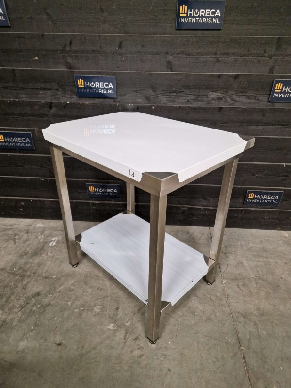 werktafel | maxima | opstaande rand | rvs | 140x70 cm