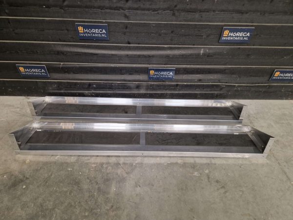 wandschap | 2 niveaus | rvs | 180 cm