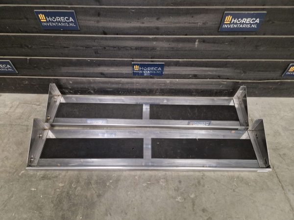 wandschap | 2 niveaus | rvs | 180 cm