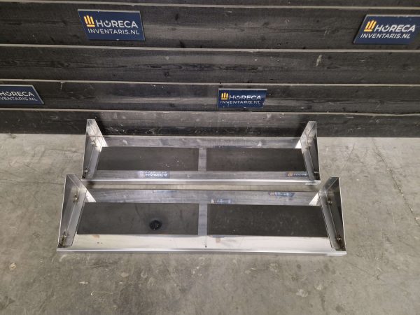 wandschap | 2 niveaus | rvs | 180 cm