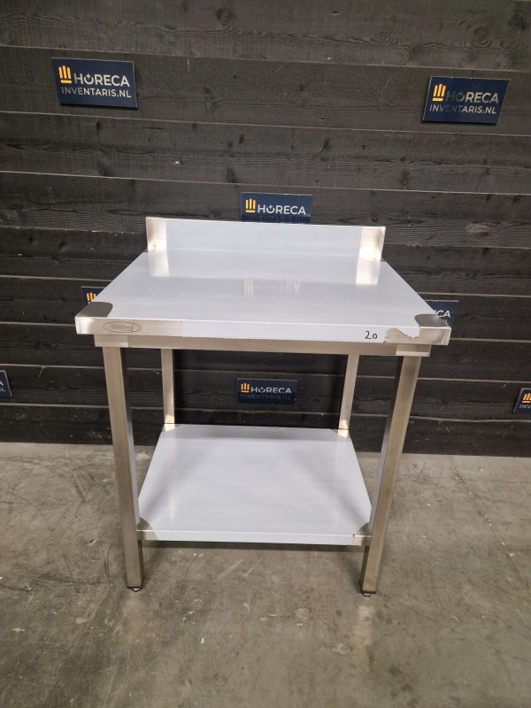 werktafel | opstaande rand | rvs | 80x70 cm