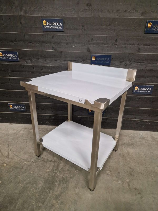 werktafel | opstaande rand | rvs | 80x70 cm
