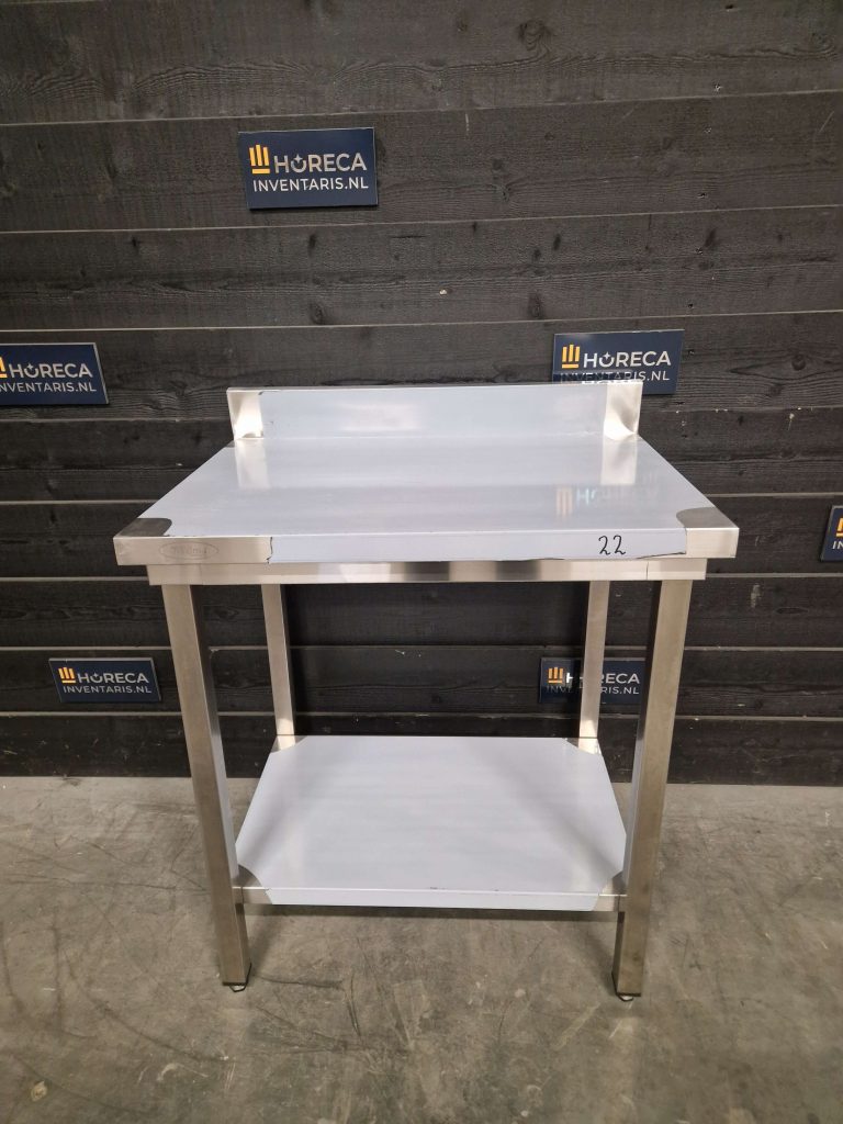 werktafel | opstaande rand | rvs | 80x70 cm
