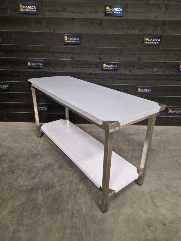 werktafel | opstaande rand | rvs | 80x70 cm