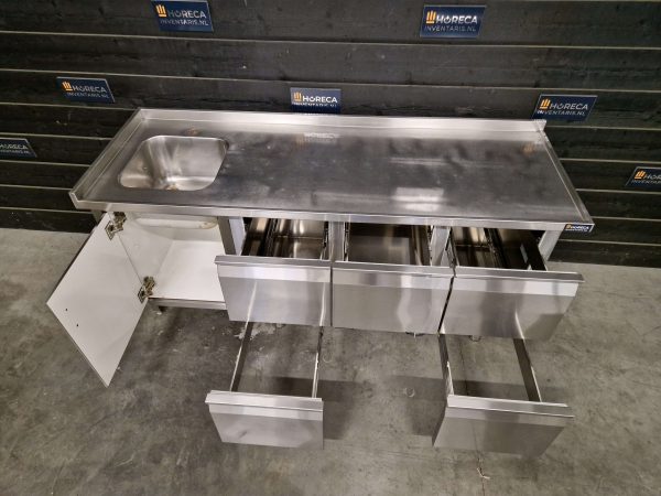 koel/vleesvitrine | ggm gastro | 250 cm | 2 glazen schuifdeuren | 230v
