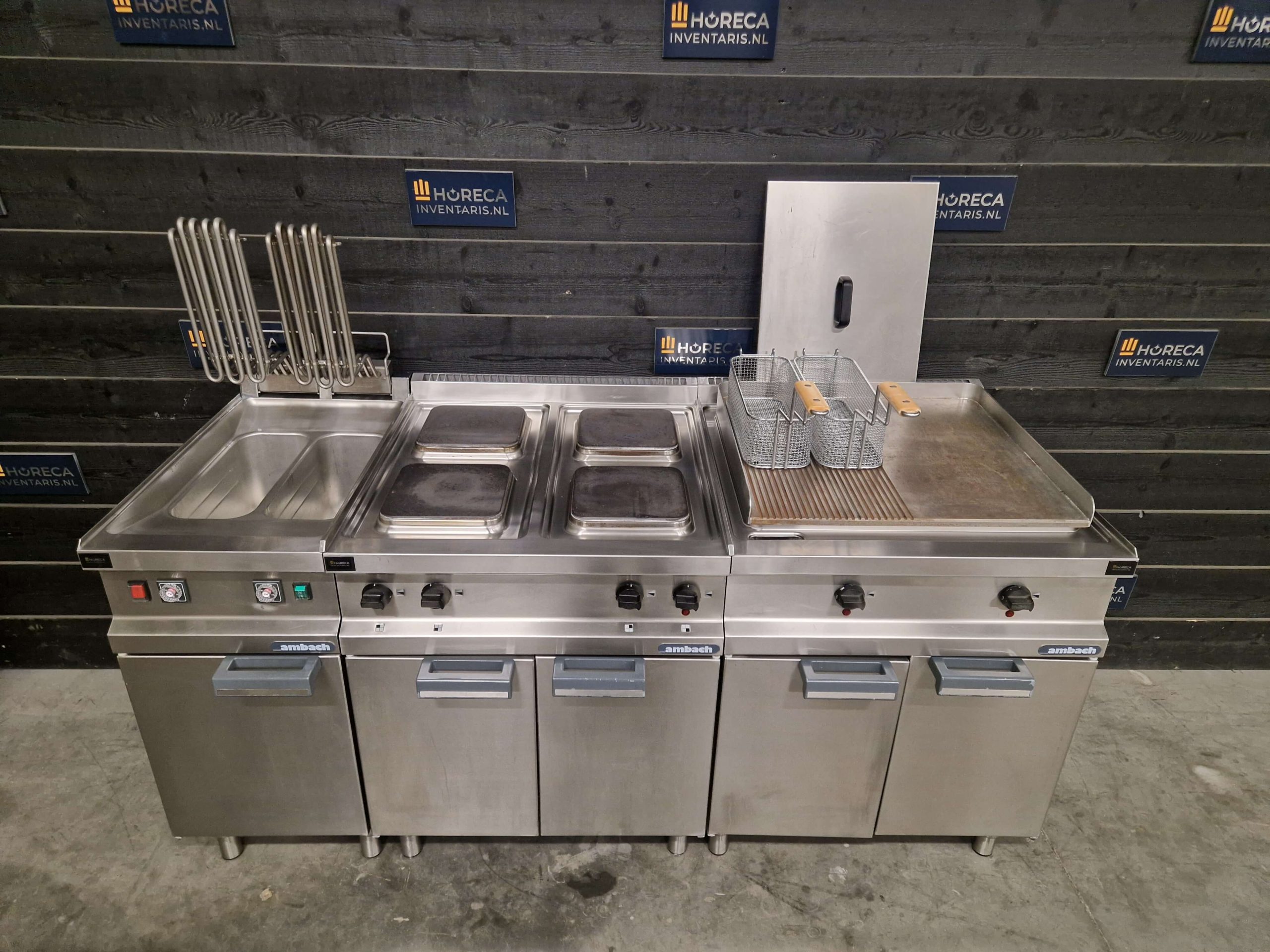 werktafel | prullenbak gat | rvs | 120cm