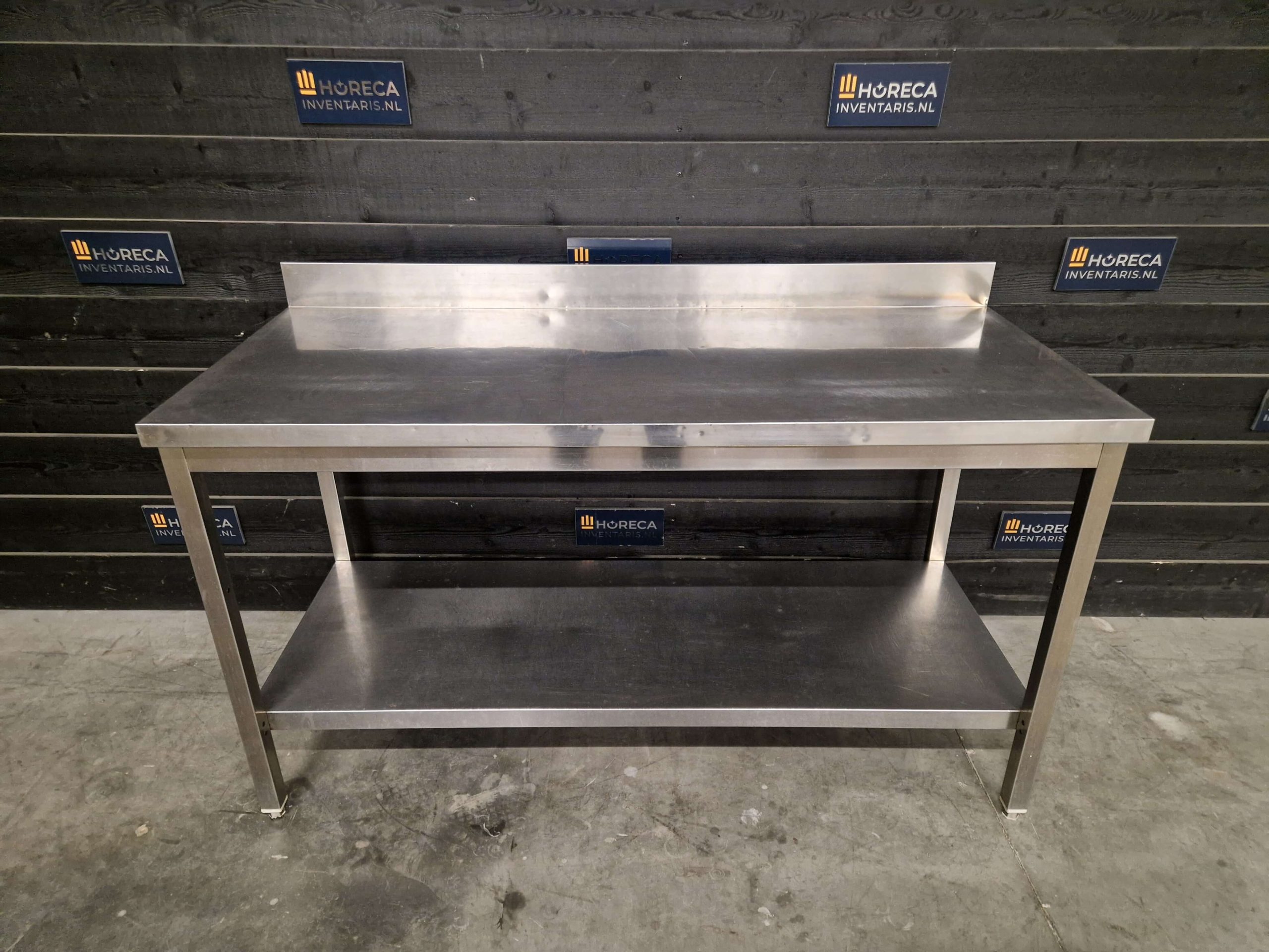 werktafel | prullenbak gat | rvs | 120cm