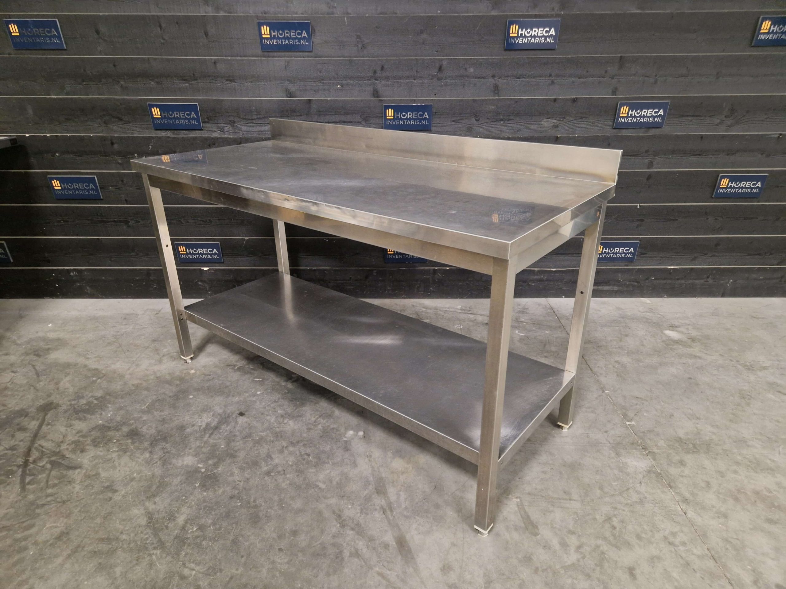 werktafel | prullenbak gat | rvs | 120cm