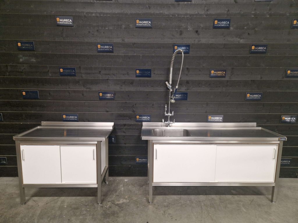 aan en afvoertafel | wasbak | rvs